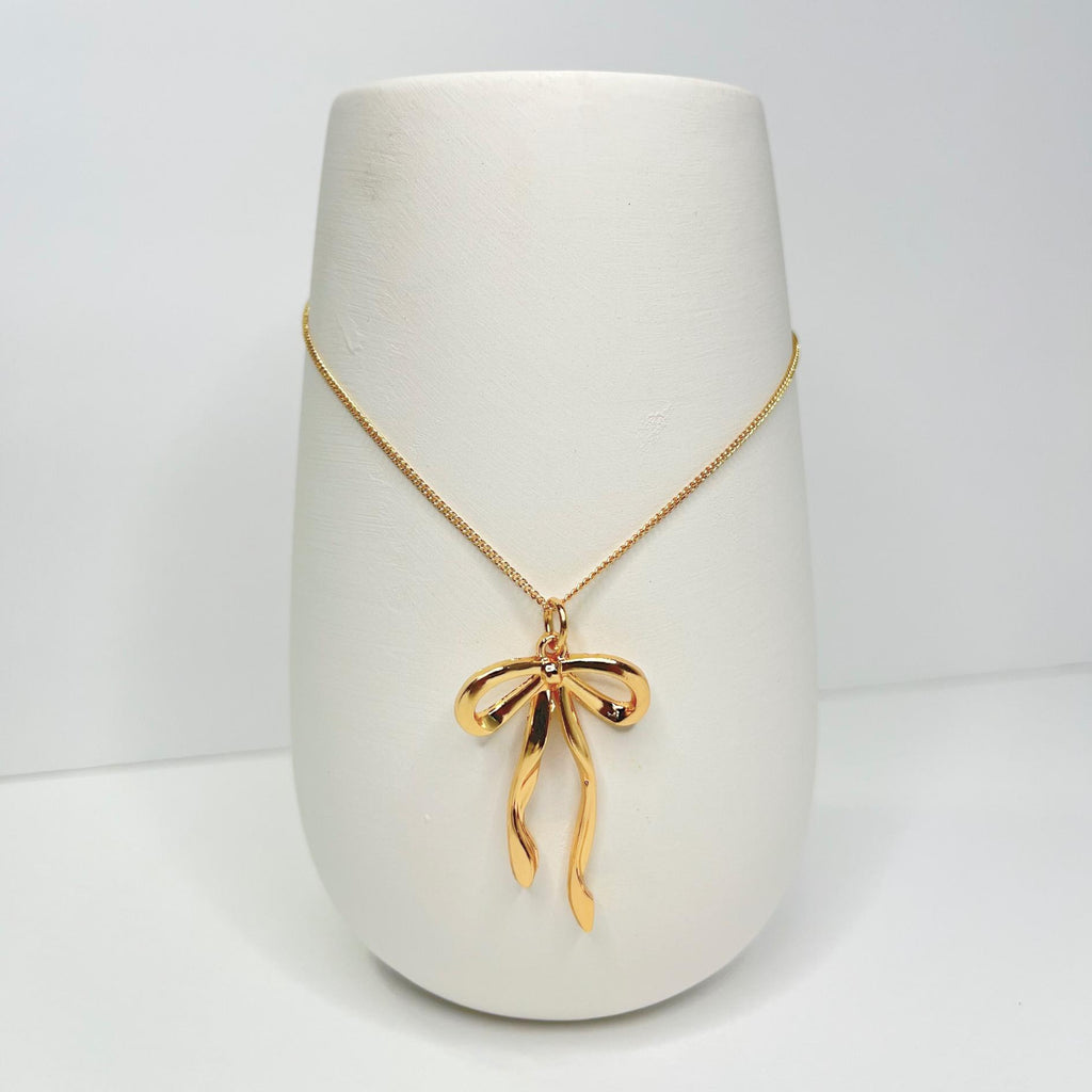 Gold Bow Necklace