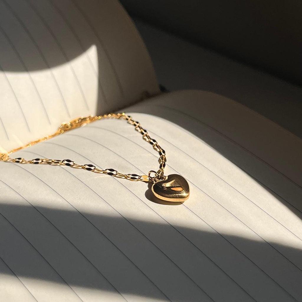 Gold Heart Charm Bracelet