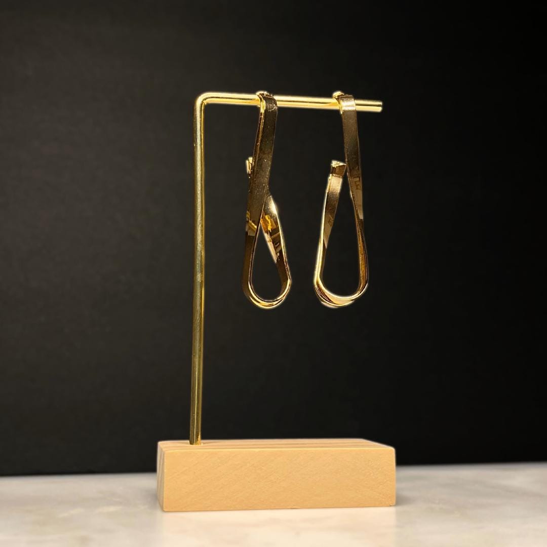 Golden Flux Drop Earrings