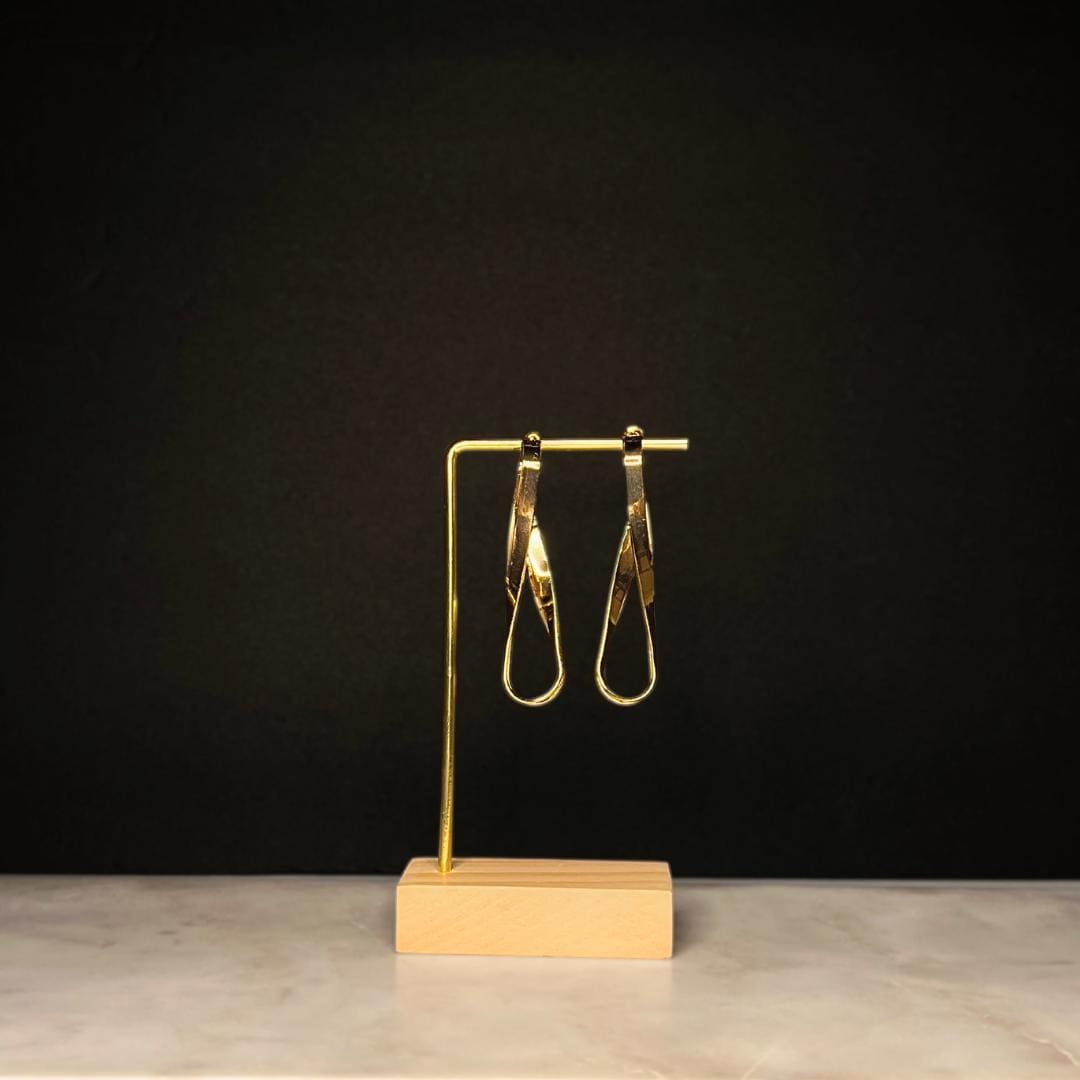 Golden Flux Drop Earrings