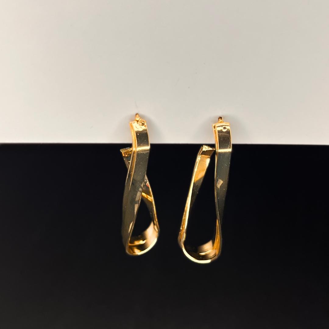 Golden Flux Drop Earrings