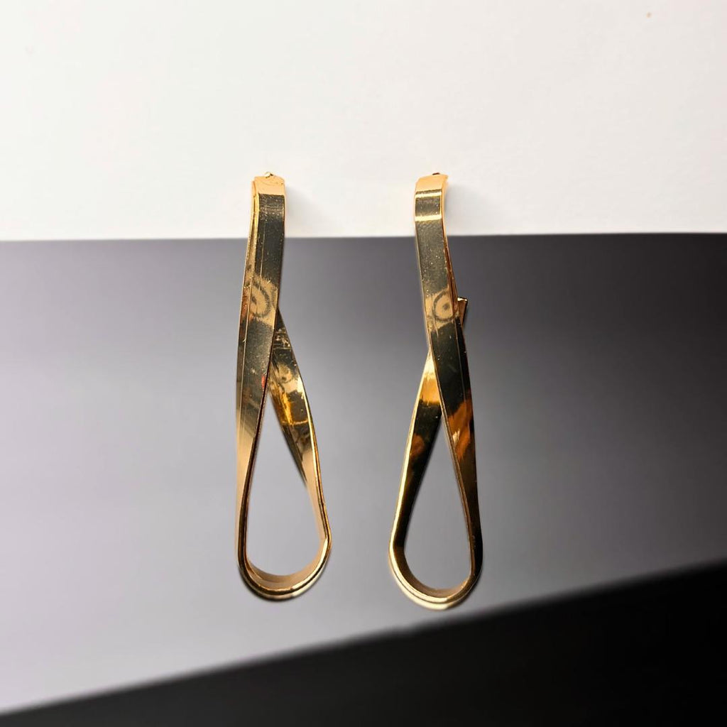Golden Flux Drop Earrings