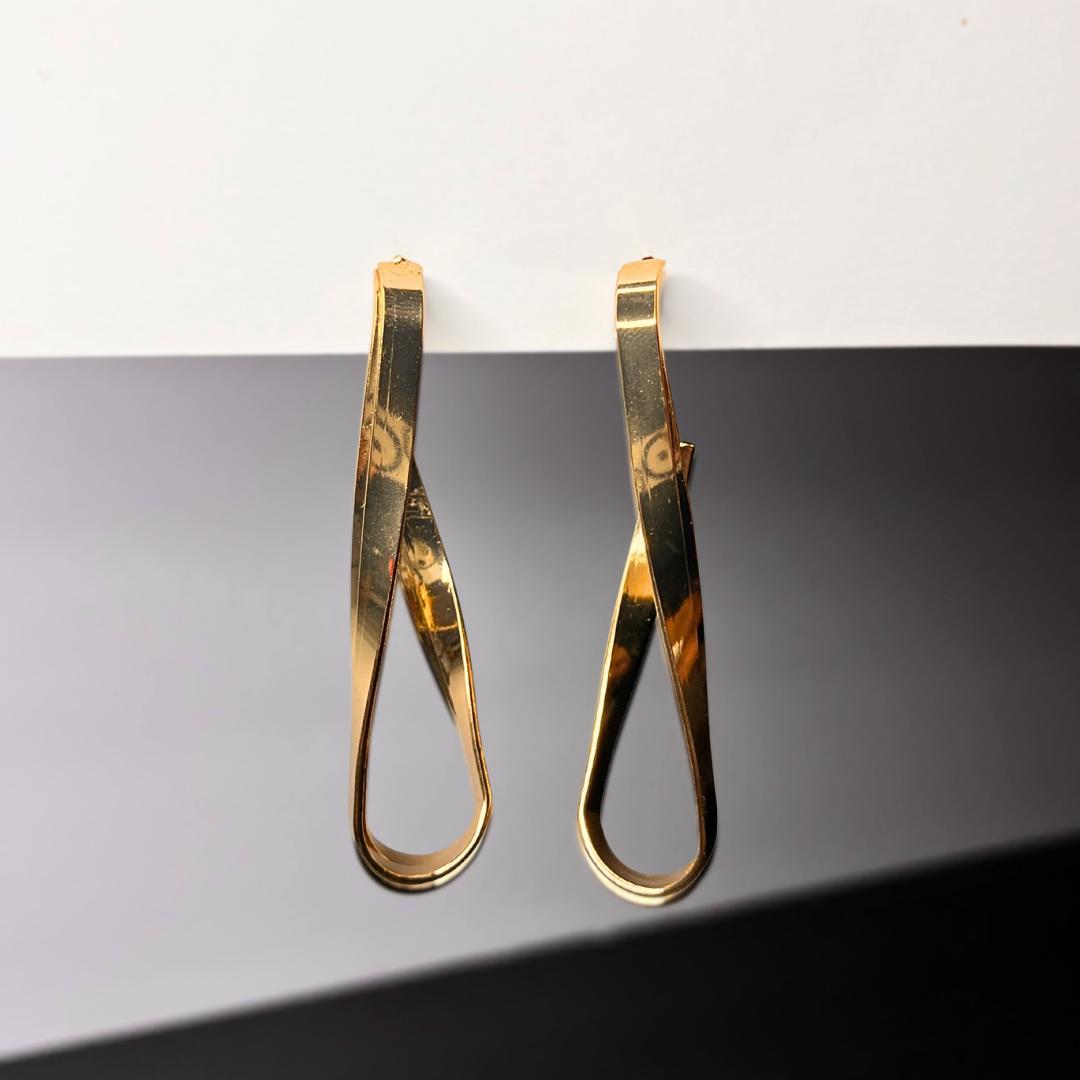Golden Flux Drop Earrings