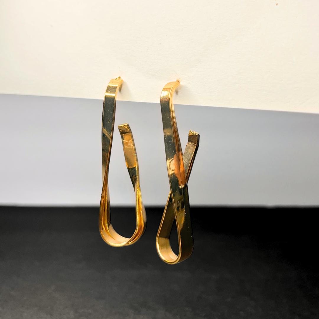 Golden Flux Drop Earrings