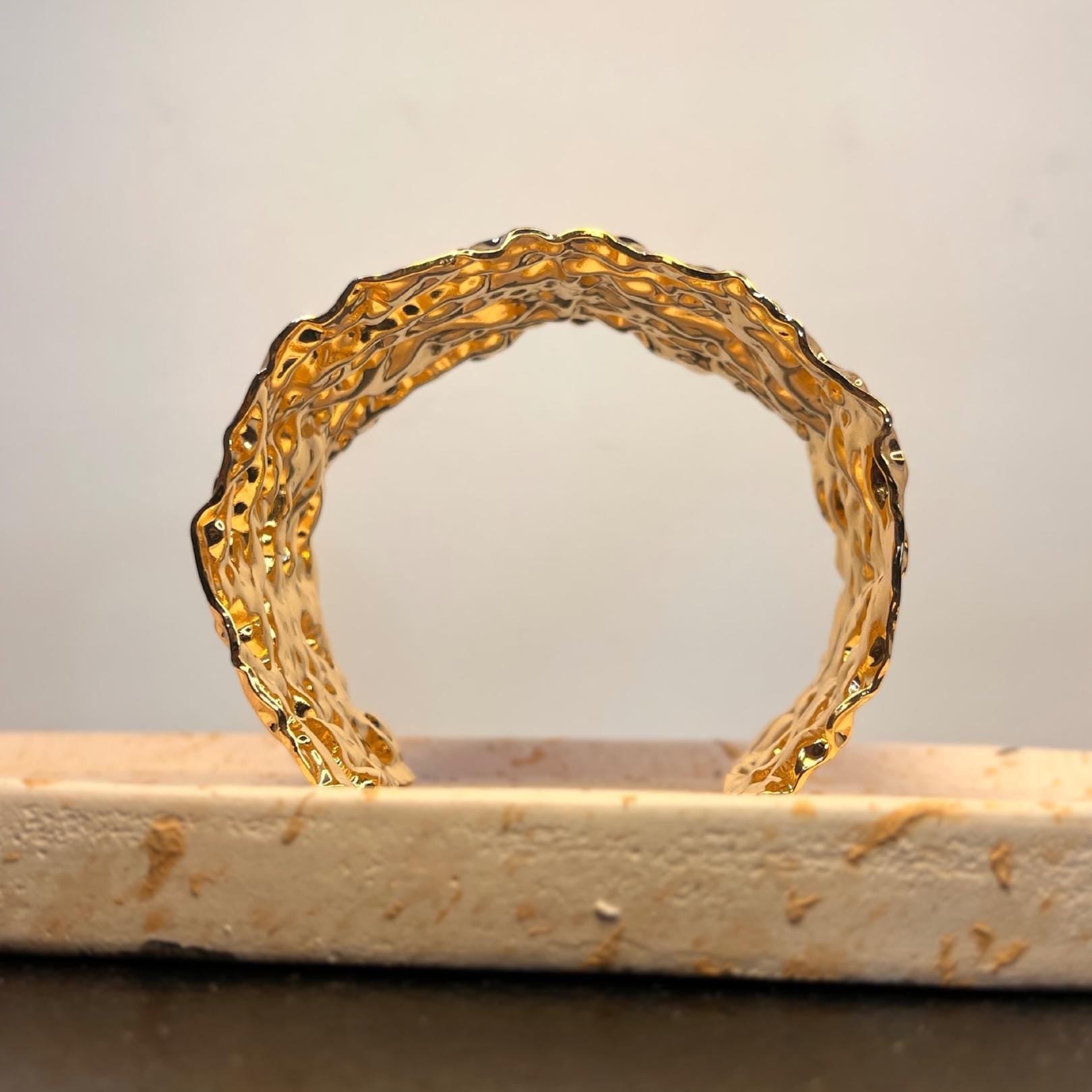 Hammered Gold Statement Cuff