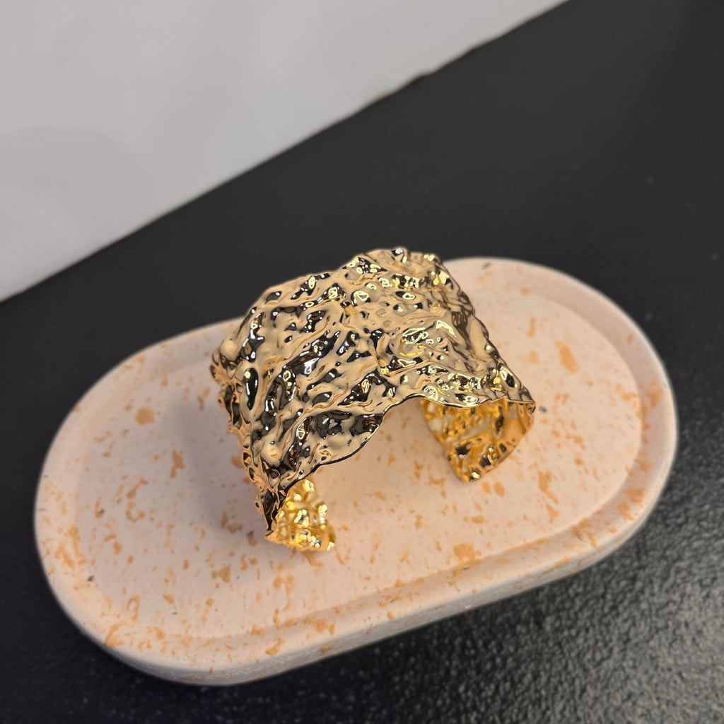 Hammered Gold Statement Cuff