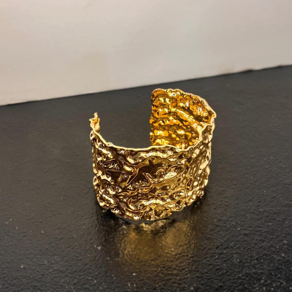 Hammered Gold Statement Cuff