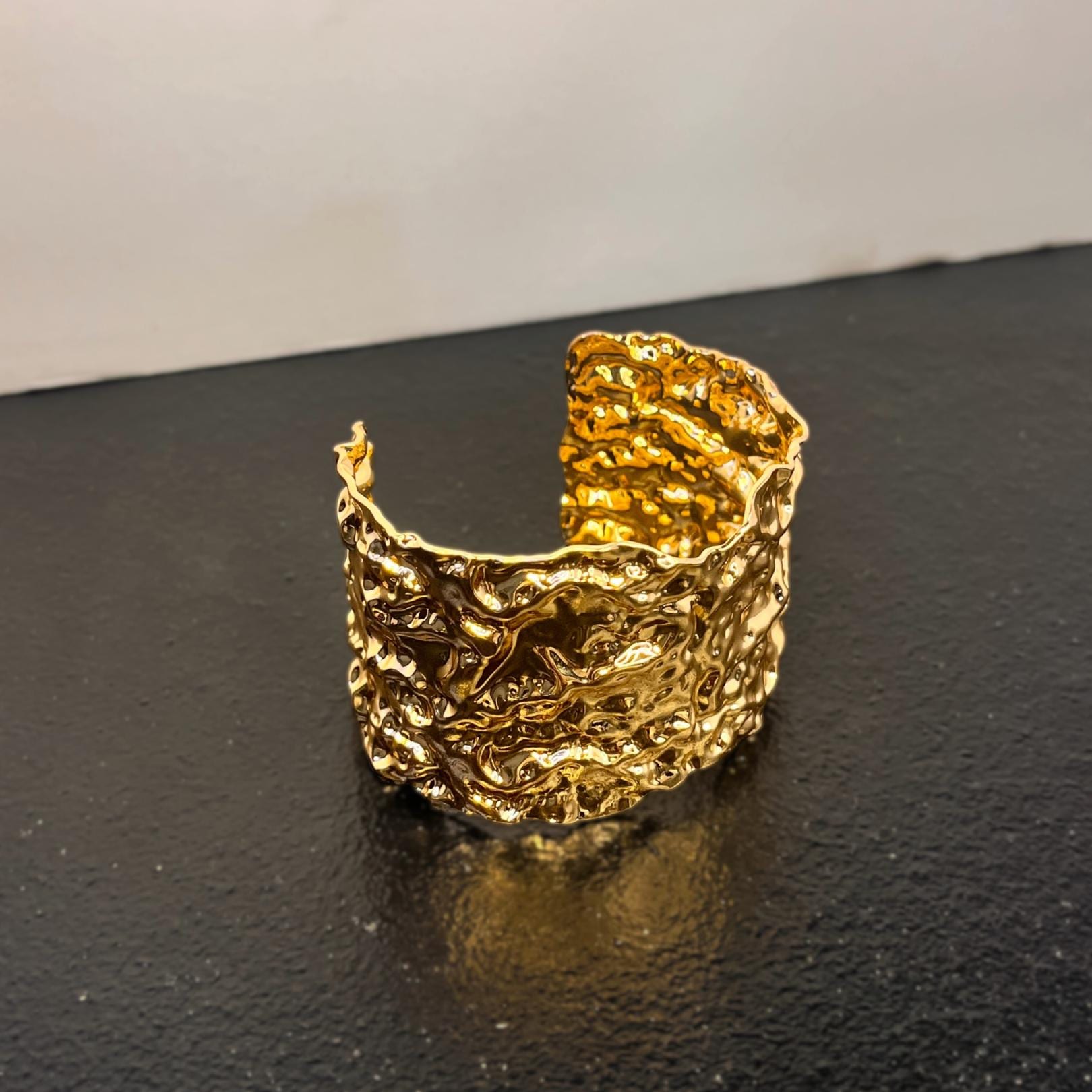 Hammered Gold Statement Cuff