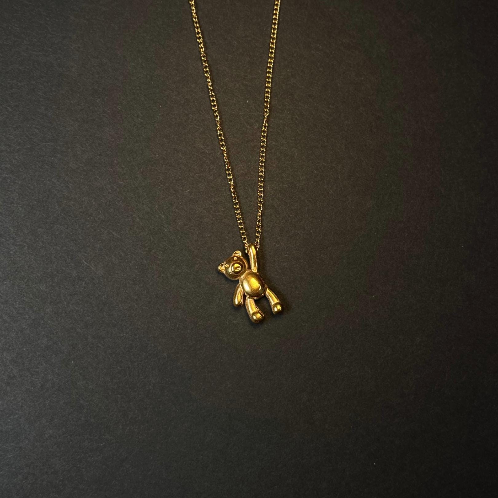 Gold Bear Necklace