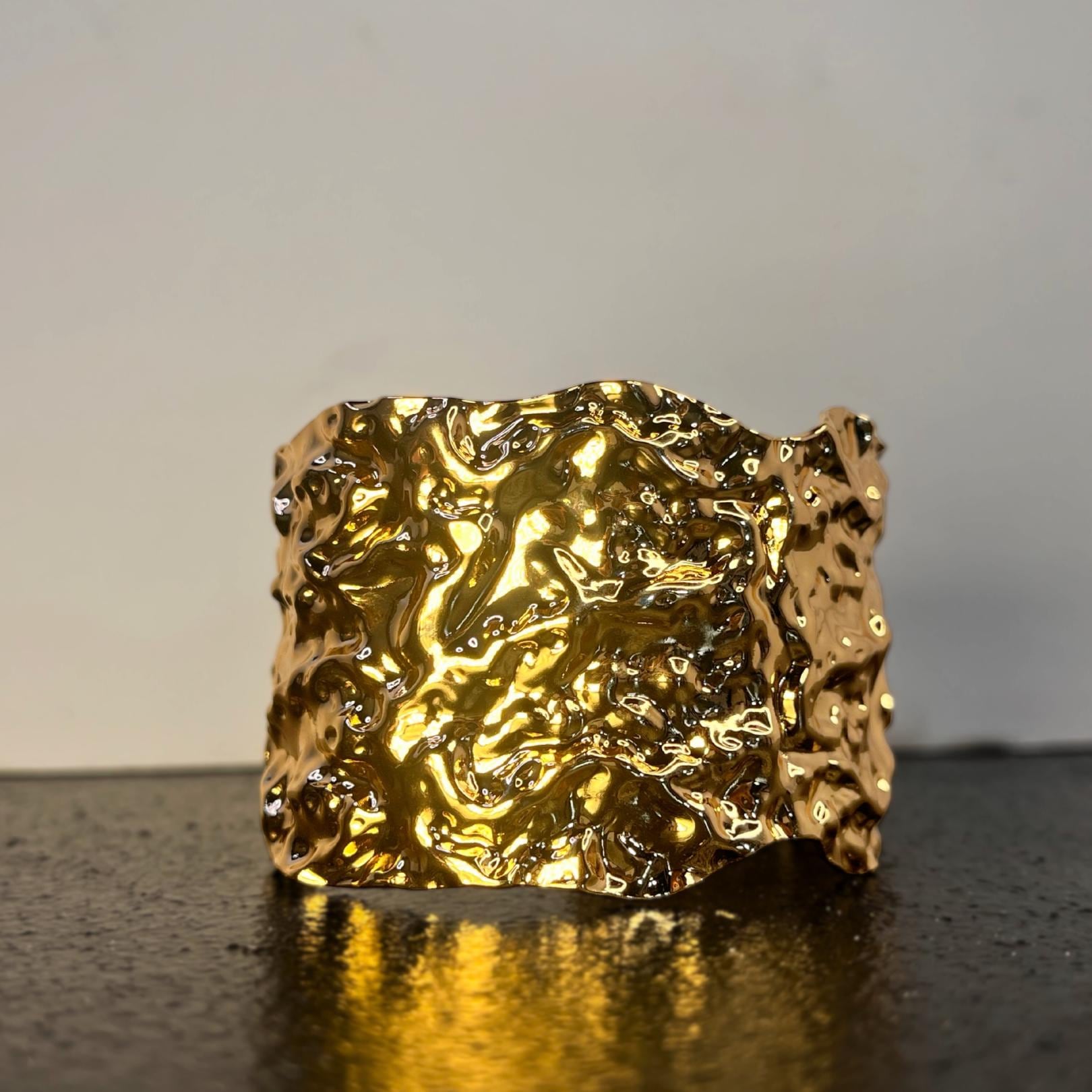 Hammered Gold Statement Cuff