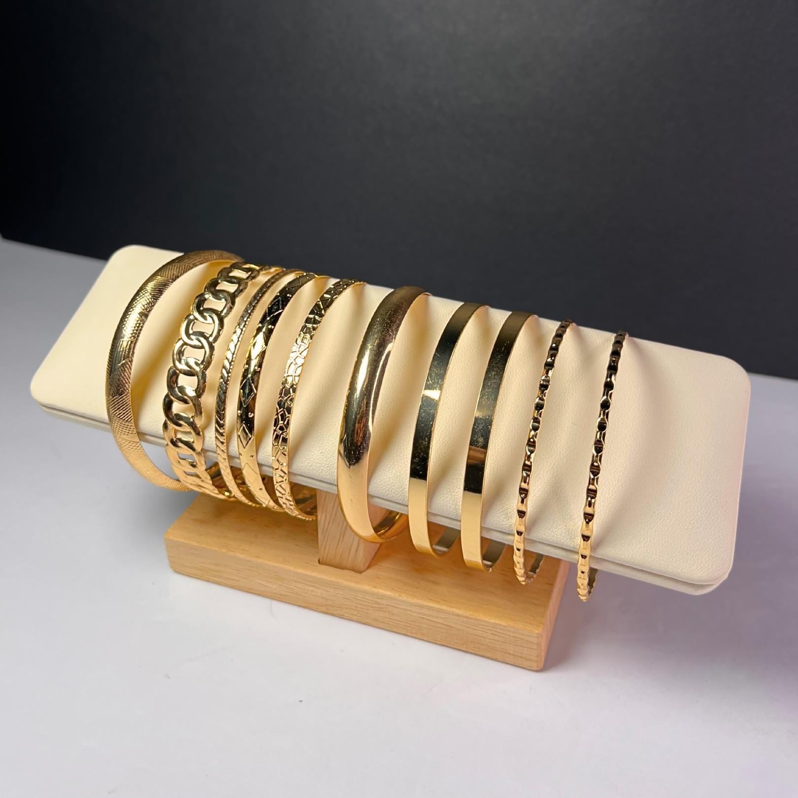 10 Piece Gold Bangle Set