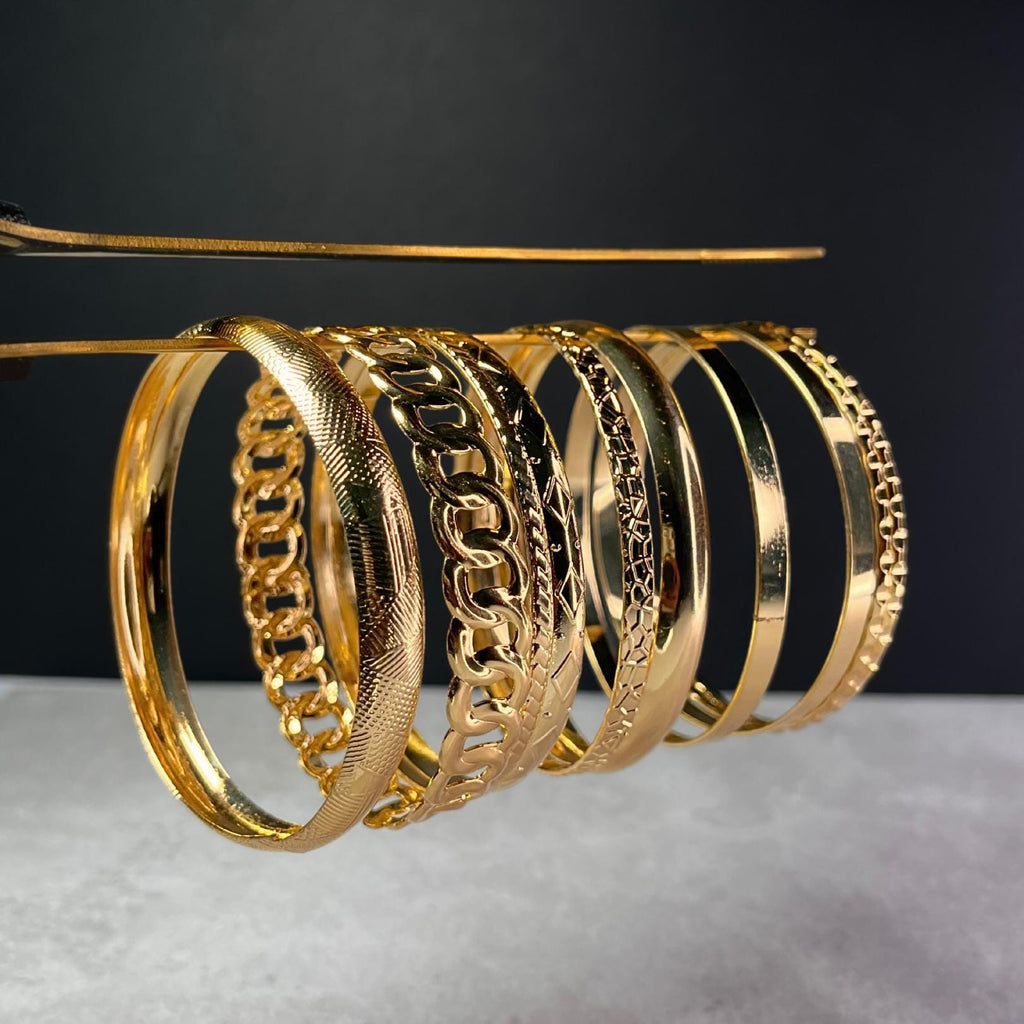 10 Piece Gold Bangle Set