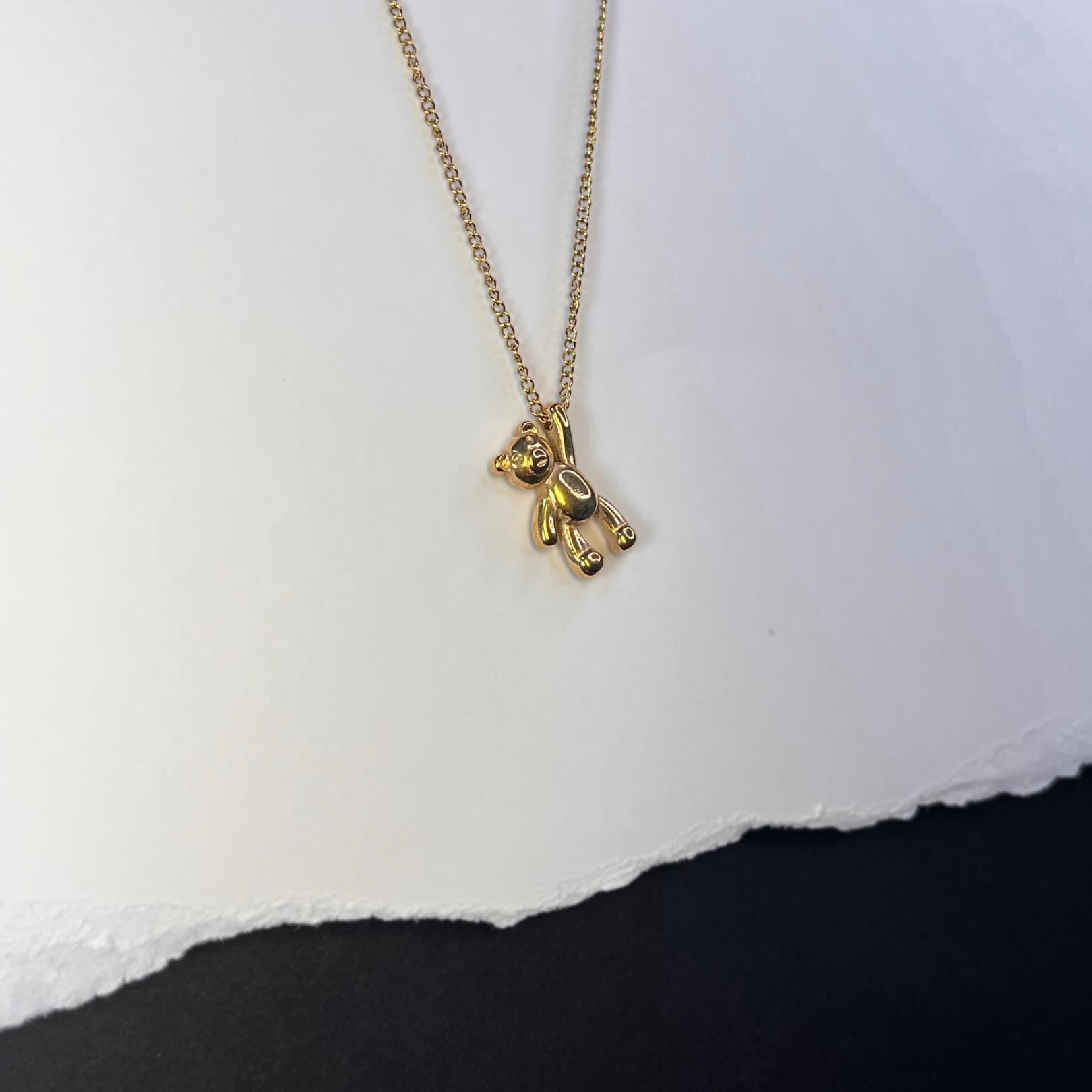 Gold Bear Necklace
